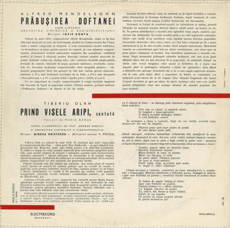 Tiberiu Olah / Alfred Mendelsohn – Prind Visele Aripi / Prăbușirea Doftanei (VINIL) [1]