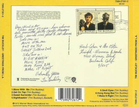 Tim Buckley - Greetings From L.A., (CD) [1]