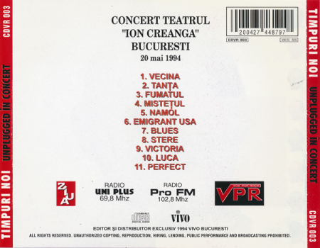 Timpuri Noi – Unplugged În Concert (CD) [1]