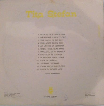 Tița Ștefan - De M-aș Face Unde-i Luna (Disc Vinil) [1]