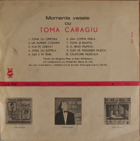 Toma Caragiu – Momente Vesele, (Disc Vinil) [1]