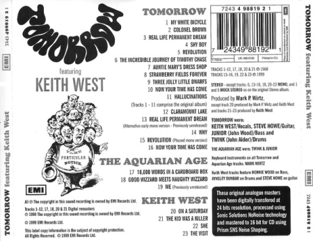 Tomorrow - Tomorrow (CD) [1]