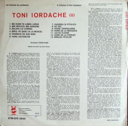 Toni Iordache - Un Virtuose Du Cymbalum Vol. II, (Disc Vinil) [1]