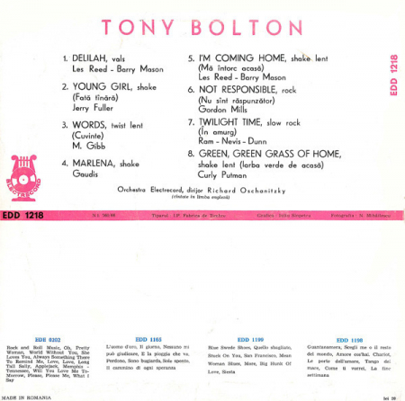 Tony Bolton - Tony Bolton, (Disc Vinil) [1]