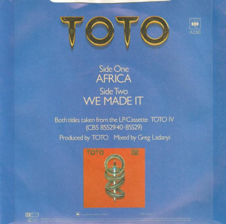 Toto - Africa, (Disc Vinil) [1]