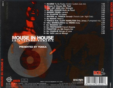 Toxica - Mouse In House (Aria Techno: Romania) 6, (CD) [1]
