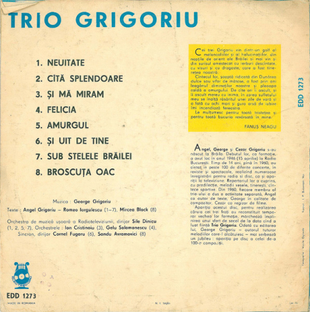 Trio Grigoriu – Trio Grigoriu (VINIL) [1]
