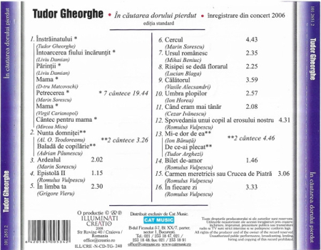 Tudor Gheorghe – În Căutarea Dorului Pierdut (CD) [1]