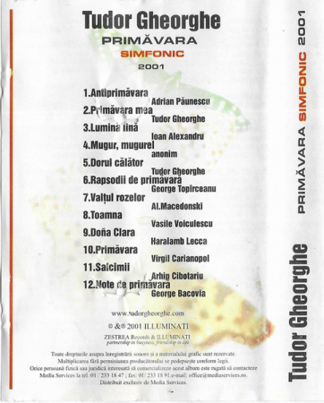 Tudor Gheorghe - Primăvara Simfonic , (Casetă Audio) [1]