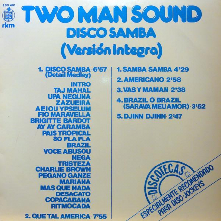 Muzica Electronica - Two Man Sound - Disco Samba (Versión Integra), (Disc Vinil)
