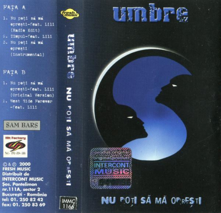 Caseta Audio - Umbre -Nu Poți Să Mă Oprești , (Casetă Audio)