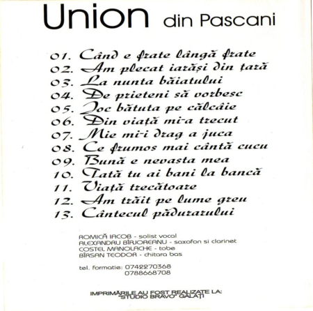 Union din Pascani - Mie mi-i drag a juca vol. 5 (CD) [1]