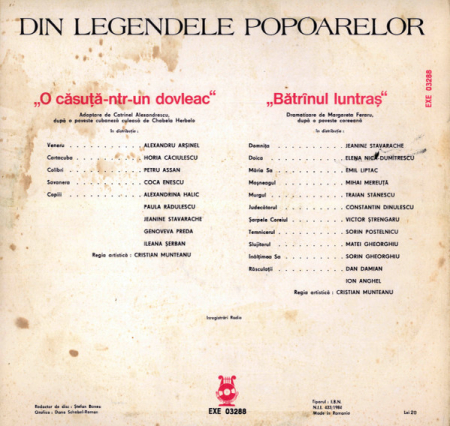 O Căsuță-ntr-un Dovleac / Bătrînul Luntraș, (Disc Vinil) [1]