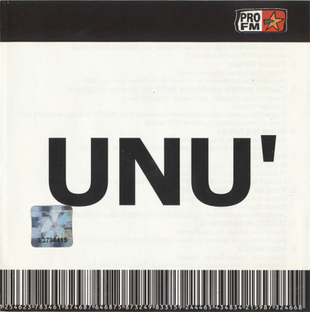 Muzica Electronica - Unu' - Unu' , (CD)