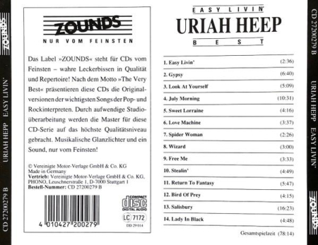 Uriah Heep - Easy Livin' (Best) (CD) [1]