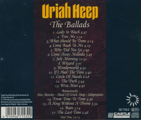 Uriah Heep - The Ballads, (CD) [1]