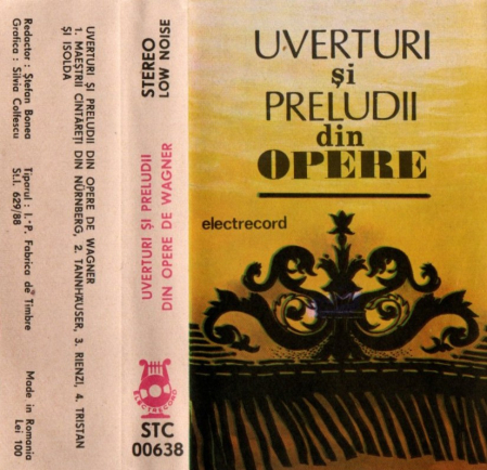 Casete audio - Uverturi si Preludii din Opere de Wagner (Caseta Audio)