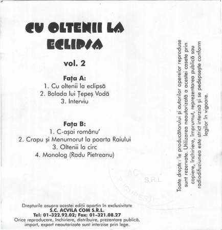 Vacanța Mare - Cu Oltenii La Eclipsă Vol. 2 (Casetă Audio) [1]