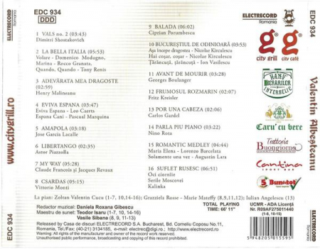 Valentin Albeșteanu - Adevărata Mea Dragoste, (CD) [1]