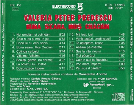 Valeria Peter Predescu - Bună Seara, Moș Crăciun, (CD) [1]