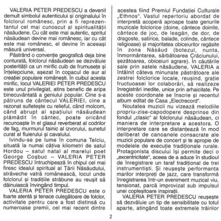 Valeria Peter Predescu - Dragu Mi-i Să Cânt, Să Joc, (CD) [1]