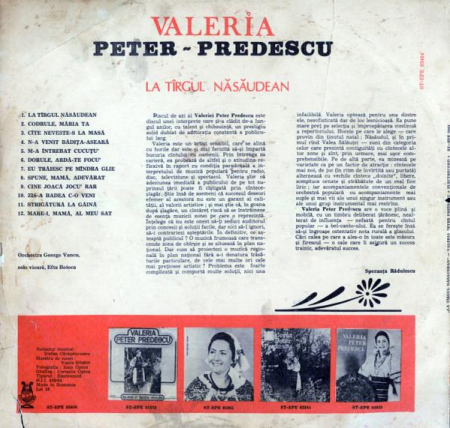 Valeria Peter Predescu - La Tîrgul Năsăudean (Disc Vinil) [1]
