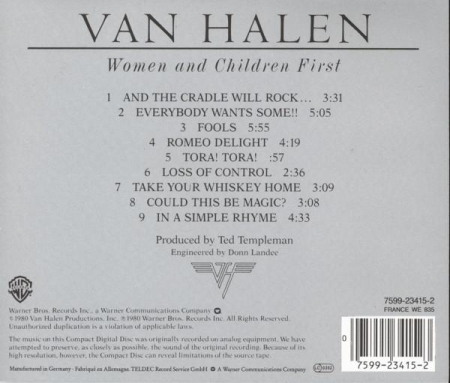 Van Halen - Women And Children First (CD) [1]