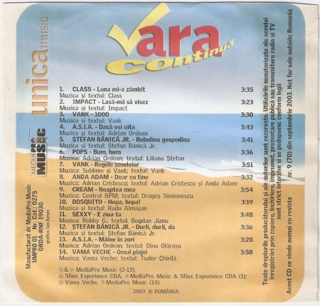 Vara Continuă, (CD) [1]