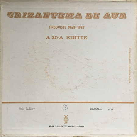 Crizantema De Aur - A 20-a Editie - Tîrgoviște 1987, (Disc Vinil) [1]