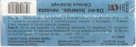 Various - Dă-mi Boierule, Nevasta , (Casetă Audio) [1]