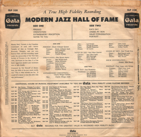 Modern Jazz Hall Of Fame Volume 1, (Disc Vinil) [1]