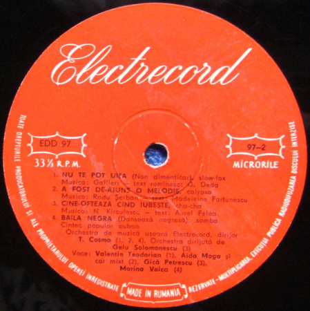 Various – Muzică De Dans - Programul Nr. 2 (VINIL) [1]