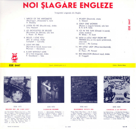 Noi Șlagăre Engleze, (Disc Vinil) [1]