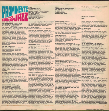 Prominente Des Jazz, (Disc Vinil) [1]