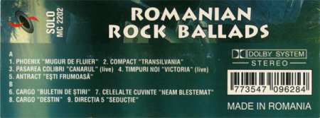 Romanian Rock Ballads, (Casetă Audio) [1]