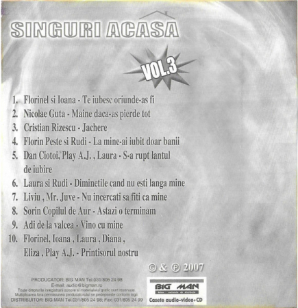 Various – Singuri Acasa Vol.3 (CASETA) [1]