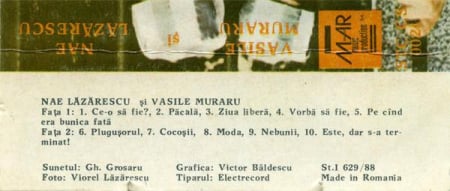 Vasile Muraru - Ce-o Să Fie, Ce-o Să Fie?, (Casetă Audio) [1]