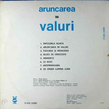 Vasile Șeicaru - Aruncarea În Valuri, (Disc Vinil) [1]