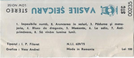 Vasile Șeicaru - Aruncarea În Valuri, (Casetă Audio) [1]