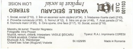 Vasile Șeicaru - Implicat În Social, (Casetă Audio) [1]