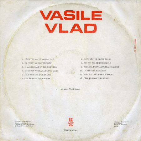 Vasile Vlad - Vasile Vlad, (Disc Vinil) [1]