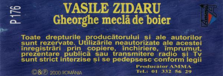 Vasile Zidaru - Gheorghe Meclă De Boier [1]