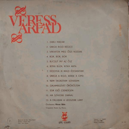 Veress Árpád - Veress Árpád (Disc Vinil) [1]