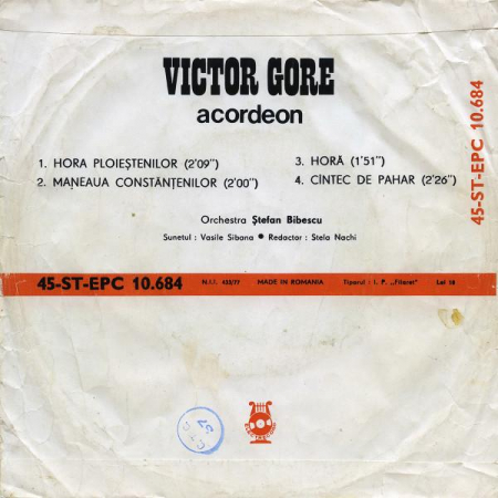 Victor Gore - Acordeon (7 Inch), (Disc Vinil) [1]