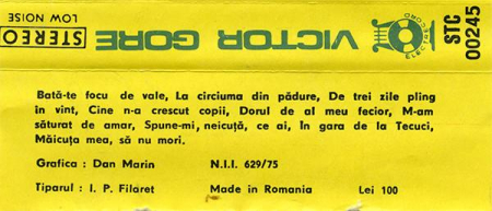 Victor Gore - Victor Gore (Caseta Audio) [1]