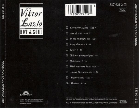 Viktor Lazlo - Hot And Soul, (CD) [1]