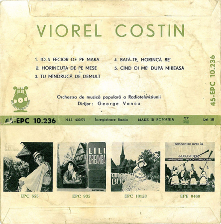 Viorel Costin  – Io-s Fecior De Pe Mara (VINIL) [1]