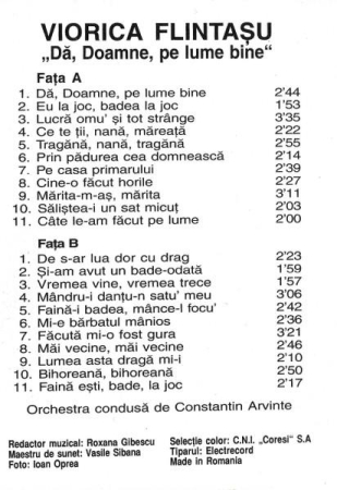 Viorica Flintașu - Dă, Doamne, Pe Lume Bine, (Casetă Audio) [1]