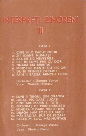 Viorica Flintașu - Interpreți Bihoreni (III) (Caseta Audio) [1]