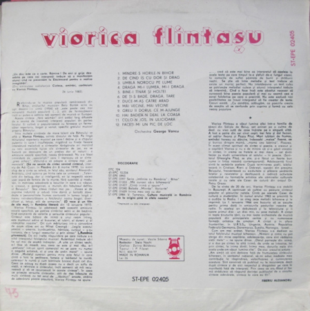 Viorica Flintașu - Mîndre-s Horile-n Bihor, (Disc Vinil) [1]